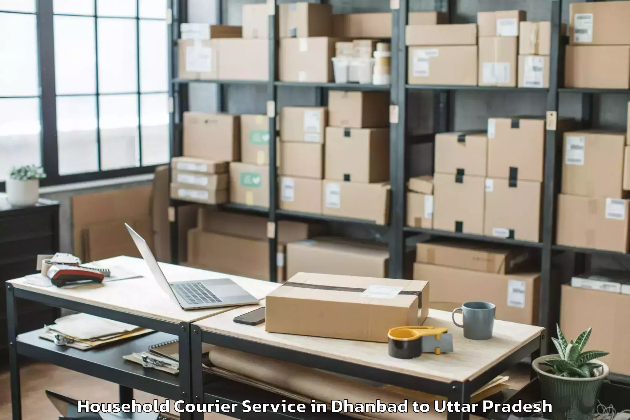 Leading Dhanbad to Jasrana Household Courier Provider